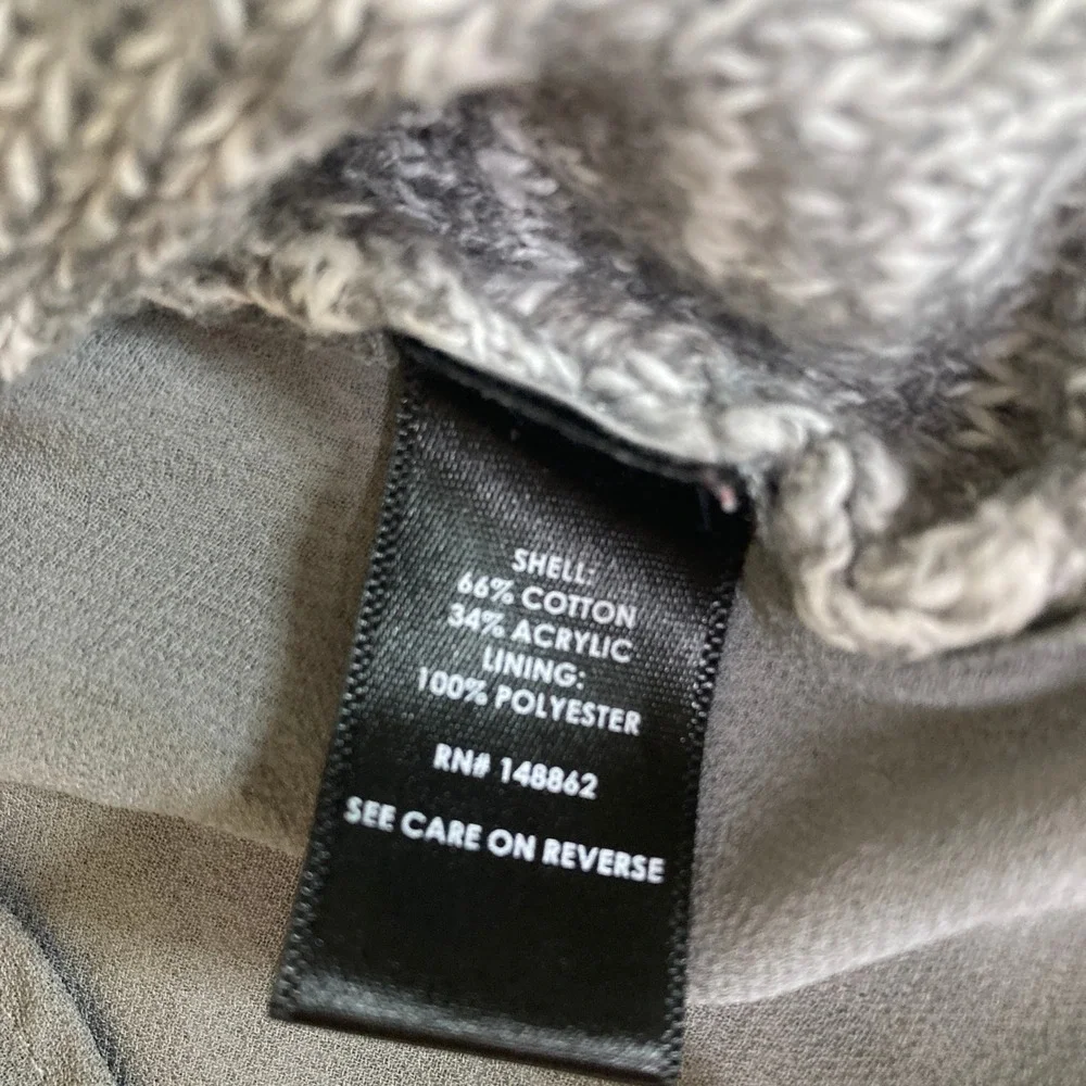 Torrid 3 Cold Shoulder Tunic Sweater‎ Gray Marled Knit Chiffon Hem Long Sleeve
